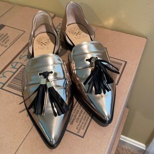 Vince Camuto loafer in platinum color